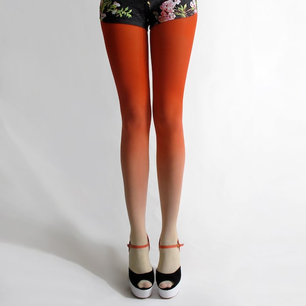 DISCONTINUED COLOR, Ombré tights in Sunset