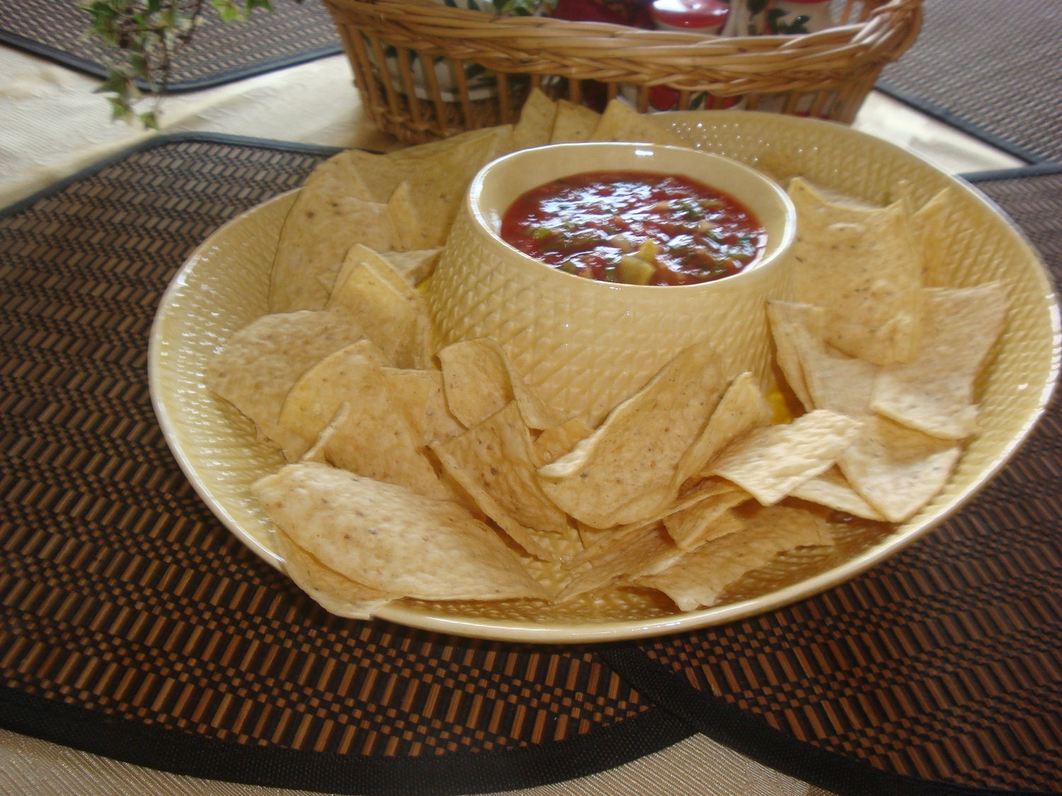 Sombrero Chip and Dip Bowl by California Pottery Etsy