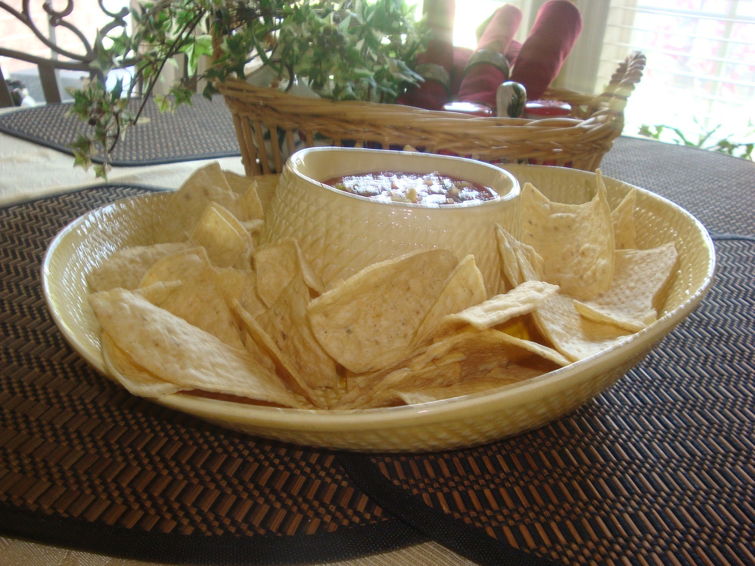 Sombrero Chip and Dip Bowl by California Pottery Etsy