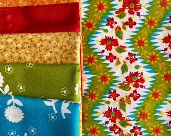 Floral Fat Quarter Bundle: "Flowers Everywhere" Fabric Set