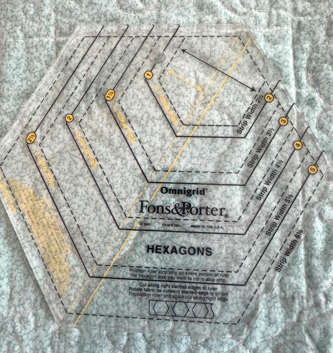 1 Ruler- 5 Sizes. Hexagon Ruler. Quilting & Sewing Tool - Etsy