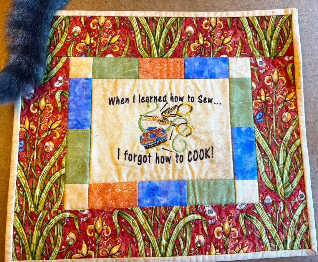 Embroidered Quilt Kit: 