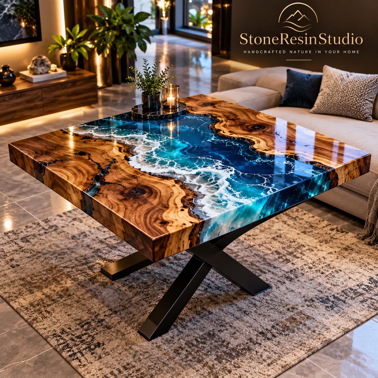 Ocean resin table - Etsy 日本