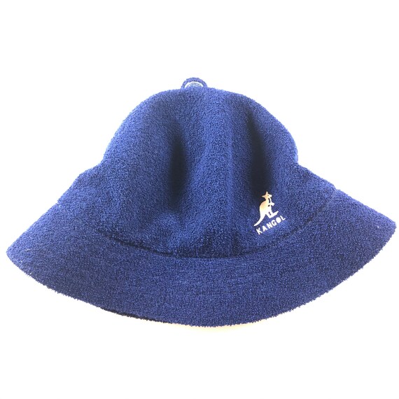 Vintage 1990s Blue Terrycloth Kangol Bucket Hat