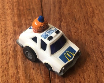 Vintage McDonald's Big Mac Pull Back Police Car - Happy Meal Toy