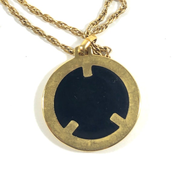 Vintage Aries Zodiac Sign Medallion Necklace - image 6