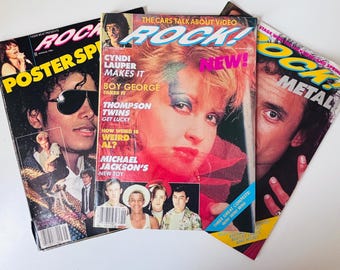 Your Choice!  Vintage 1984 Tiger Beat 'Rock' Magazines - Cyndi Lauper, Michael Jackson, Duran Duran and More!