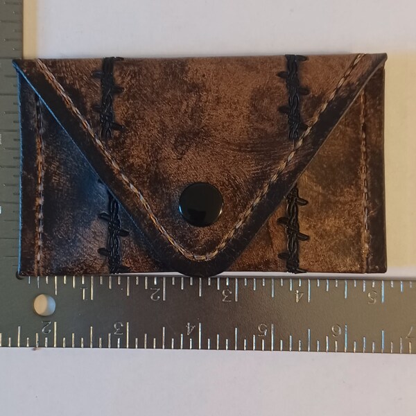 Handmade Leather Ammo Pocket Pouch, Billfold.