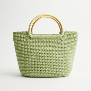 Crochet Handbag Pattern PDF • Round Handle Cord Purse (Digital Download)