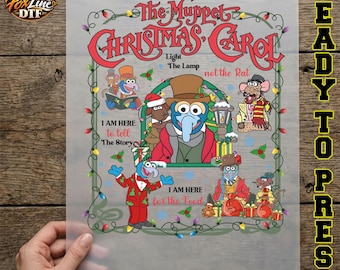 The Muppet Christmas Carol DTF Transfer, Gonzo and Rizzo Holiday Ready to Press, Retro Nostalgic Christmas Movie Shirt Iron On