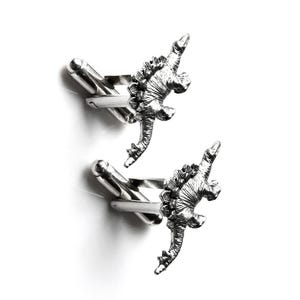 Stegosaurus Dinosaur Cufflinks - Unique Handmade Gift - Gift Boxed - On Sale!