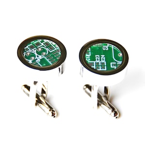 Genuine Computer Chip Cufflinks - Unique Handmade Gift - Gift Boxed - On Sale!