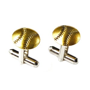 Baseball Cufflinks - Unique Handmade Gift - Gift Boxed - On Sale!