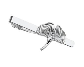 Clip de corbata de Ginkgo Biloba - Regalo único hecho a mano - Caja de regalo - ¡En oferta!