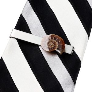 Genuine Ammonite Fossil Tie Clip