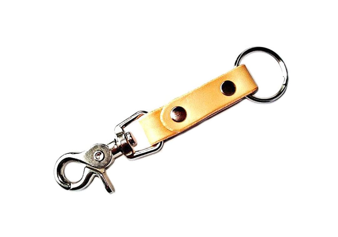 Customizable Leather Trigger Snap Keychain Etsy
