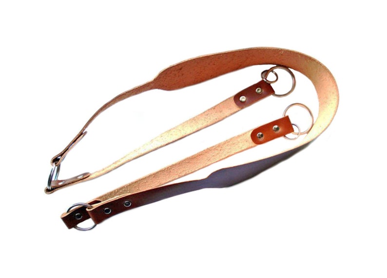 Customizable Leather Camera Strap With Multisized Attachment Split