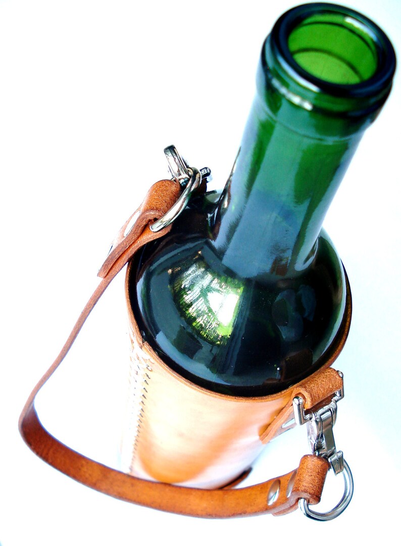 Customizable Leather Wine Tote Etsy