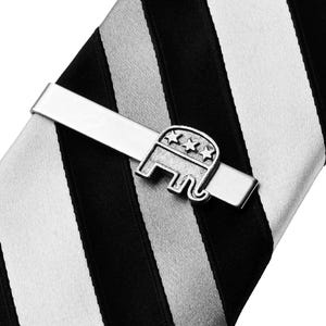 Republican Tie Clip - Unique Handmade Gift - Gift Boxed - On Sale!