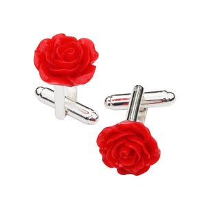 Red Rose Cufflinks