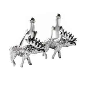 Moose Cufflinks - Unique Handmade Gift - Gift Boxed - On Sale!