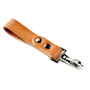 Customizable Leather Chap Snap Keychain