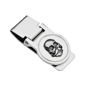 Skull With Mustache Money Clip
