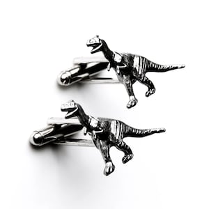 Tyrannosaurus Rex Dinosaur Cufflinks - Unique Handmade Gift - Gift Boxed - On Sale!