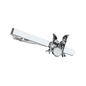 Drums Tie Clip - Unique Handmade Gift - Gift Boxed - On Sale!