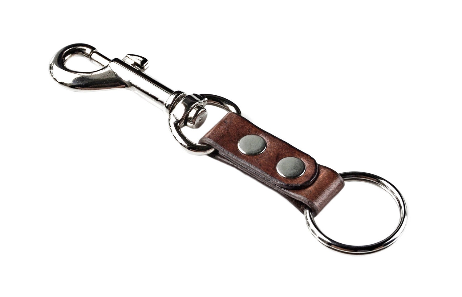 Customizable Leather Swivel Eye Bolt Snap Keychain | Etsy