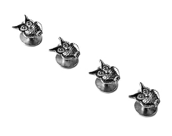 Owl Tuxedo Shirt Studs for Men - Ready to Gift