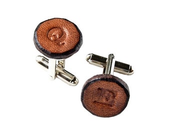 Customizable Leather Cufflinks