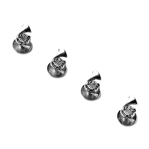 French Horn Tuxedo Shirt Studs - Unique Handmade Gift