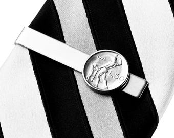 Italy Coin Tie Clip - Unique Handmade Gift - Gift Boxed - On Sale!