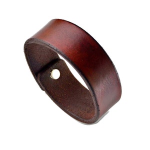 Customizable Leather Cuff - Unique Handmade Gift - Gift Boxed - On Sale!