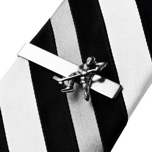Hockey Tie Clip - Unique Handmade Gift - Gift Boxed - On Sale!