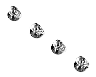 Skull Tuxedo Shirt Studs - Unique Handmade Gift - Gift Boxed - On Sale!