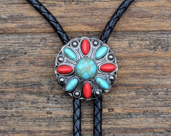 Painted Desert Bolo Tie - Customizable Cord Color, Tips and Length - Unique Handmade Gift - Gift Boxed - On Sale!