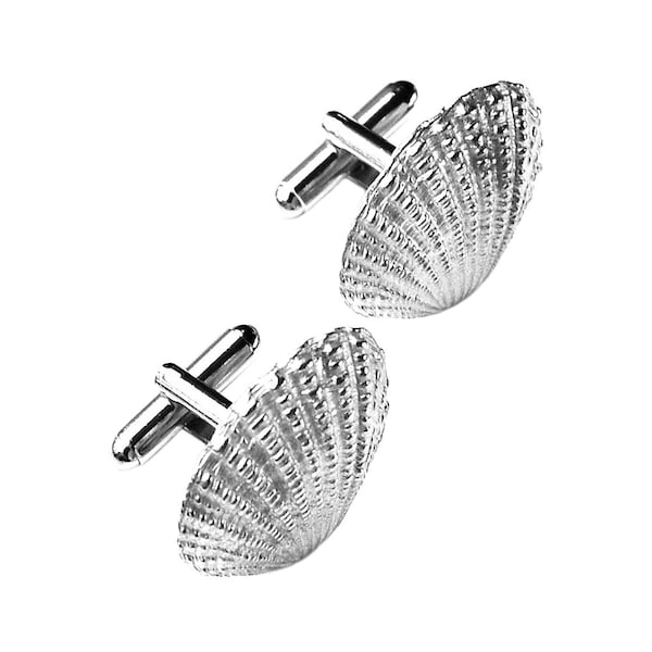 Beach Shell Cufflinks - Unique Handmade Gift - Gift Boxed - On Sale!