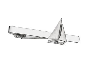 Sailboat Tie Clip - Unique Handmade Gift - Gift Boxed - On Sale!