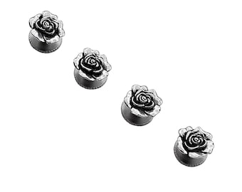 Rose Tuxedo Shirt Studs for Men - Ready to Gift