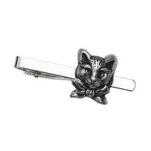 Cat With Bow Tie Tie Clip - Unique Handmade Gift - On Sale!