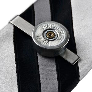 Genuine Shotgun Shell Tie Clip - Clean and Safe - Unique Handmade Gift - On Sale!