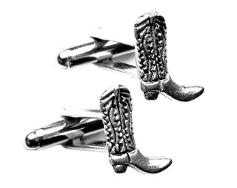 Cowboy Boot Cufflinks - Unique Handmade Gift - Gift Boxed - On Sale!