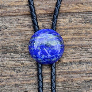 Lapis lazuli stropdas - aanpasbare koordkleur, punten en lengte