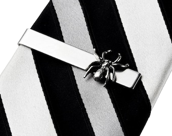 Spider Tie Clip - Unique Handmade Gift - Gift Boxed - On Sale!