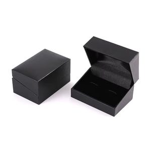 Elegant Black Cufflinks Box - Buy 7 Get 1 Free! - Unique Handmade Gift - Gift Boxed - On Sale!