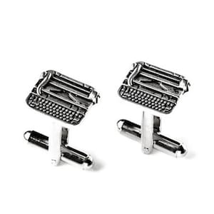 Boutons de manchette de machine à écrire - Cadeau fait main unique - Coffret cadeau - En solde !