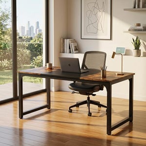 Modern Computer Desk, Large Office Desk, Home Office Workstation, Study Desk, Writing Desk, Computer Table