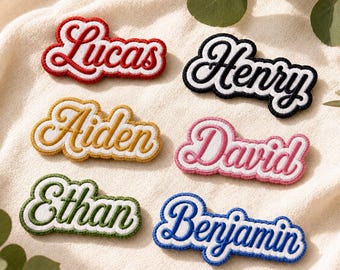 Custom Embroidered Name Patch – Personalized Text Patches | Team Patches Iron-On, Sew-On| For Jackets, Hats, Uniforms, Bags